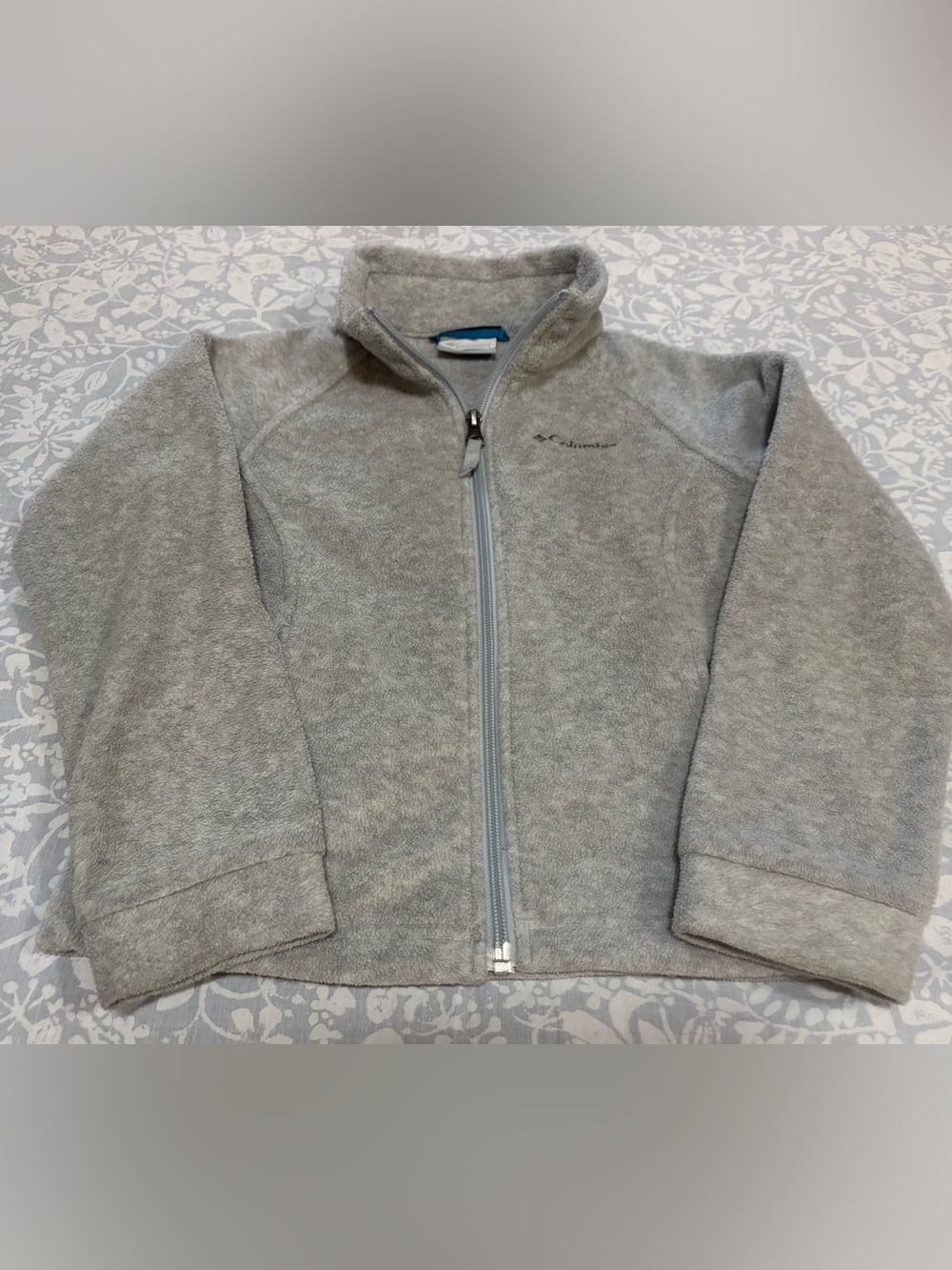 Columbia Youth Gray Benton Springs Fleece Style Full-Zip, Size XS 6/7